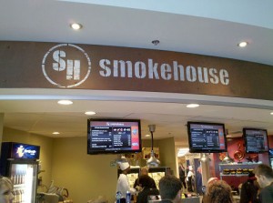 The Smokehouse: There were actually tables nearby where fans can eat.