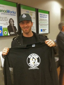 Brooks Orpik with PenguinPoop tshirt