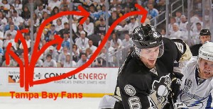 Tampa fans at Penguins game